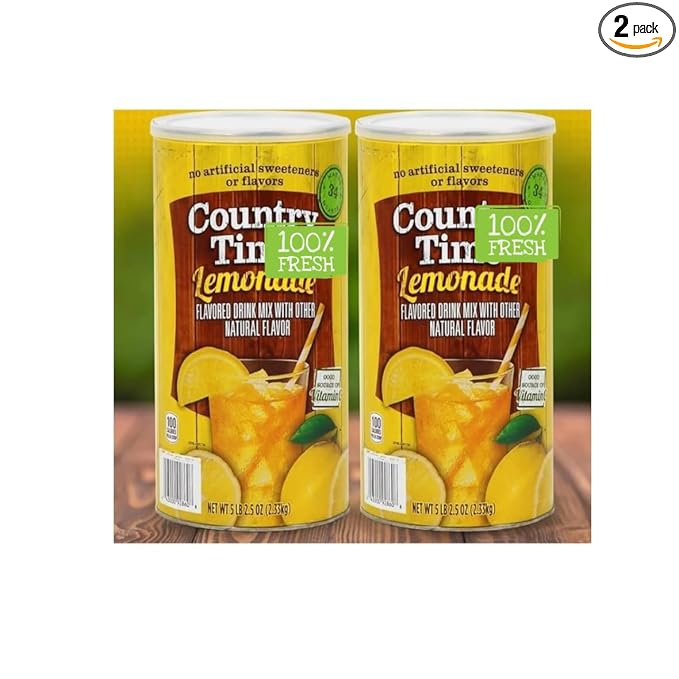 Powdered Lemonade Drink Mix (82 oz.) made with real sugar, no artificial flavors, gluten-free, caffeine-free (2 Pack)