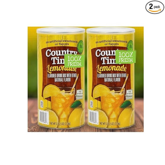 Powdered Lemonade Drink Mix (82 oz.) made with real sugar, no artificial flavors, gluten-free, caffeine-free (2 Pack)