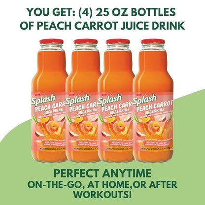 SPLASH Peach Carrot Juice Drink 750ml, 4 Pack