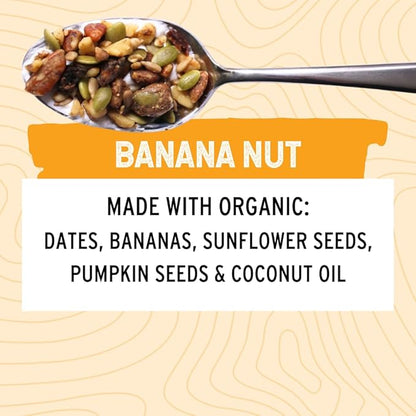 Wildway Keto Granola | Banana Nut | Grain-Free, Certified Gluten-Free Cereal | Vegan, Low Carb | No Sugar Added | Paleo-Friendly | Non-GMO Fruit & Nut Clusters | Nutrient-Rich Snack | 8 oz