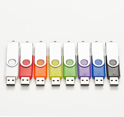 10 Pack 8GB USB Flash Drives in 5 Random Colors USB 2.0 Wholesale Lot Bulk Memory Sticks (10 Pack, 8GB)