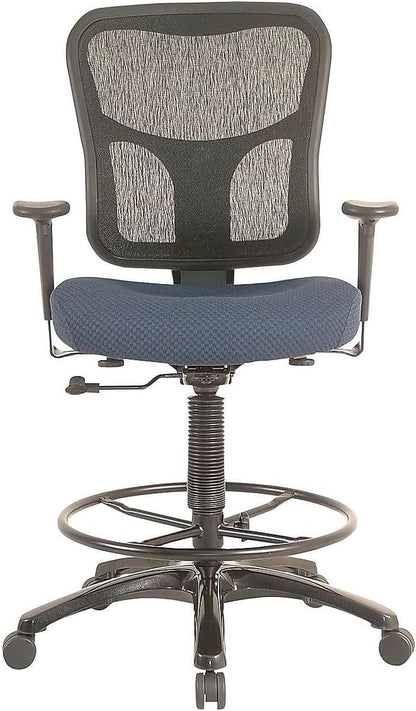 Tempur-Pedic Mesh Back Fabric Drafting Stool, Navy (TP8200-NAVY)