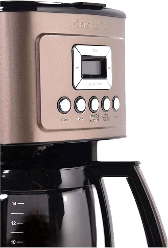 Cuisinart Coffee Maker, 14-Cup Glass Carafe, Fully Automatic for Brew Strength Control & 1-4 Cup Setting, Stainless Steel, DCC-3200UMB, Umber