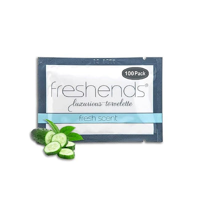 Freshends Flushable Individually Wrapped Wipes – 100 Bulk Pack Luxurious Towelettes, Guest Bathroom Essentials for Weddings, Restaurants, Bars & Clubs – Gray, Travel-Size, Disposable