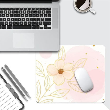 Square Mouse Pad Watercolor Phnom Penh Flowers, Personalized Premium-Textured Custom Mouse Mat Design, Washable Mousepad Cloth, Non-Slip Rubber Base Computer Mouse Pads for Wireless Mouse