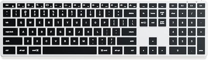 Satechi Slim X3 Bluetooth Backlit Keyboard for Mac, Illuminated Keys & Multi-Device Sync, for MacBook Air/Pro M4, iPad Air/Pro M4/M3, iPad mini, Mac mini, iMac - Silver