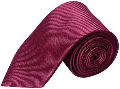 QBSM Mens Solid Polyester Textile Neckties Pure Color Neck Ties