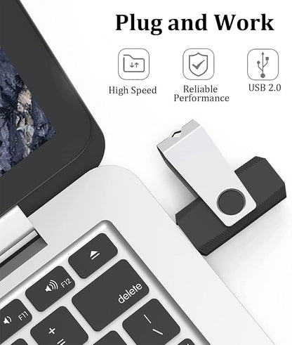 1GB Flash Drives 50 Pack, Wooolken USB 2.0 Thumb Drive with Lanyards Bulk USB Sticks for Weddings,Office, School, Data Storage Backup
