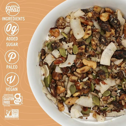 Wildway Keto Granola | Coconut Cashew | Grain-Free, Certified Gluten-Free Cereal | Vegan, Low Carb | No Sugar Added | Paleo-Friendly | Non-GMO Fruit & Nut Clusters | Nutrient-Rich Snack | 8 oz, 3 Pack