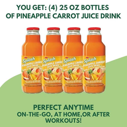 SPLASH Pineapple Carrot Juice Drink 750ml, 4 Pack