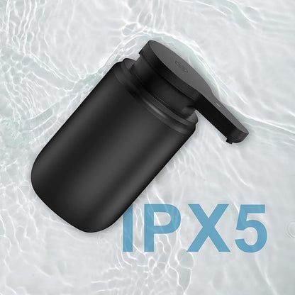 Automatic Soap Dispenser Foaming Touchless 10.14oz/300ml Foam Soap Dispenser Automatic Foam Hand Soap Dispenser with Infrared Sensor for Bathroom Kitchen Sink Hotel Restaurant (Black)