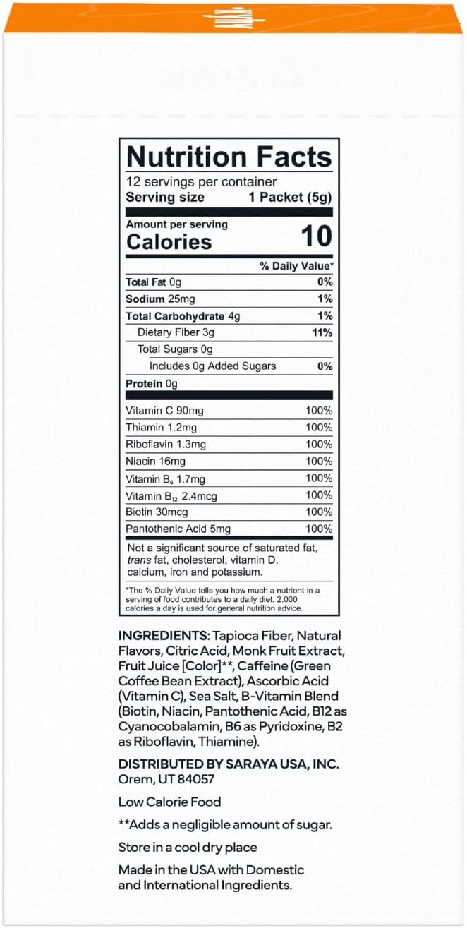 Endurance Energy Drink Mix - Passion Fruit Guava, Clean Energy Powder with Electrolytes, B-Vitamins & 100 mg Green Coffee Bean Caffeine, Zero Sugar, Hydration & Focus (12 Stick Packs)