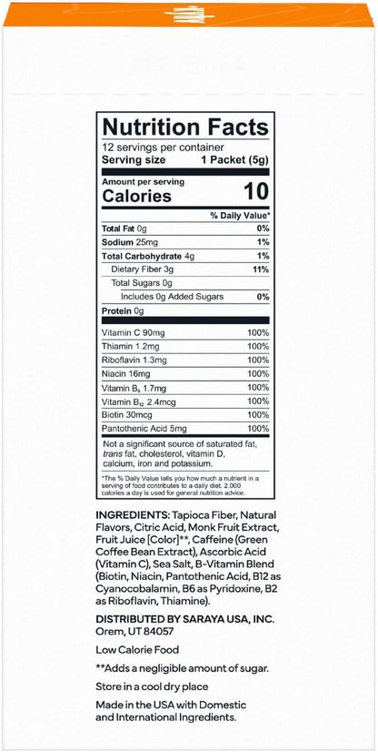 Endurance Energy Drink Mix - Passion Fruit Guava, Clean Energy Powder with Electrolytes, B-Vitamins & 100 mg Green Coffee Bean Caffeine, Zero Sugar, Hydration & Focus (12 Stick Packs)