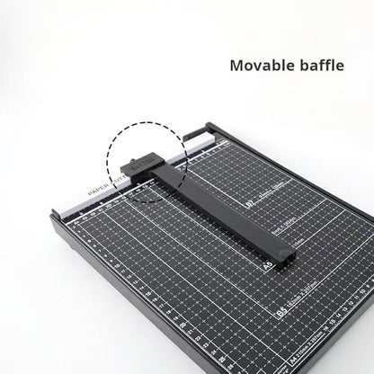 12-Inch Heavy Duty Guillotine Paper Cutter - 12 Sheet Capacity, Self-Sharpening Blade & Safety Lock, Paper Trimmer for Cardstock, Photos, Craft Paper for Office, School, Home Use (Black)