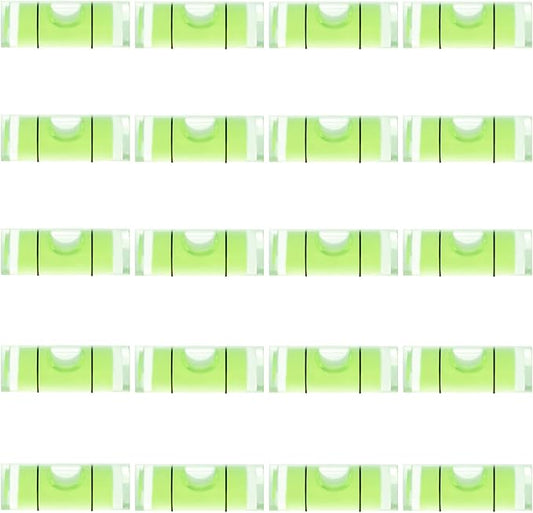 JYK Mini Cylindrical Level 10pcs, 13x41mm Small Horizontal Bubble Levels - Bubble Spirit Level Measuring Tools for Construction, DIY, and Layout