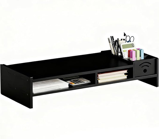 Computer Monitor Stand | 2-Tier Desk Shelf - 4.3 Inch Height Monitor Shelf with Storage Organizer,for Home Laptop PC TV Work Table Dorm