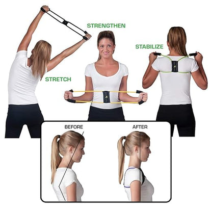 PRIMEKINETIX PostureMedic Dynamic Posture Corrector - Active Resistance Training System for Upper Back Strengthening & Shoulder Alignment - Stretches Chest, Strengthens Back - Doctor Recommended - Size XL (Orange)