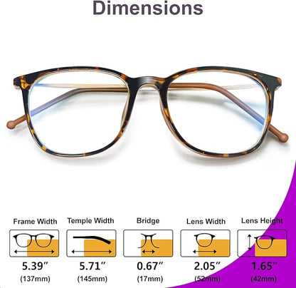 VISOONE Anti Slip TR90 Blue Light Blocking Glasses Size M Eyewear Frame with Anti Glare Eye Protection for Women GaeL