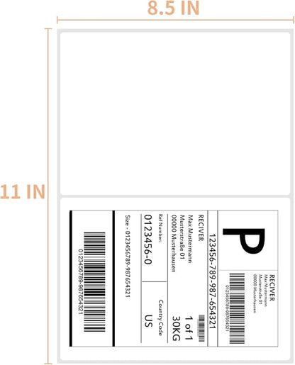 Shipping Labels with Rounded Corner, 8.27 x 5.32 Inches Half Sheet Self Adhesive Shipping Address Labels for Laser and Inkjet Printer, 200 Labels