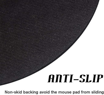Black and Gold Marble Mouse Pad Round Non-Slip Rubber Mousepad Laptop Office Computer Decor Cute Desk Accessories Customized Design Mouse Pad