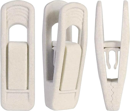 Trgowaul Velvet Hangers Clips, Pants Hangers Velvet Clips, Strong Finger Clips Perfect for Thin Velvet Hangers