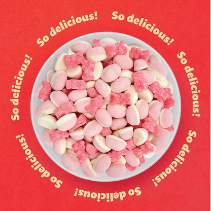 Pink Candy Mix | 2 Pound Bag | Sour Gummi Bears | Puffy Gummies | Tutti-Frutti and Strawberry Flavors | Pink Gummies for Baby Showers, Gender Reveal, Party Favors, and Candy Buffets