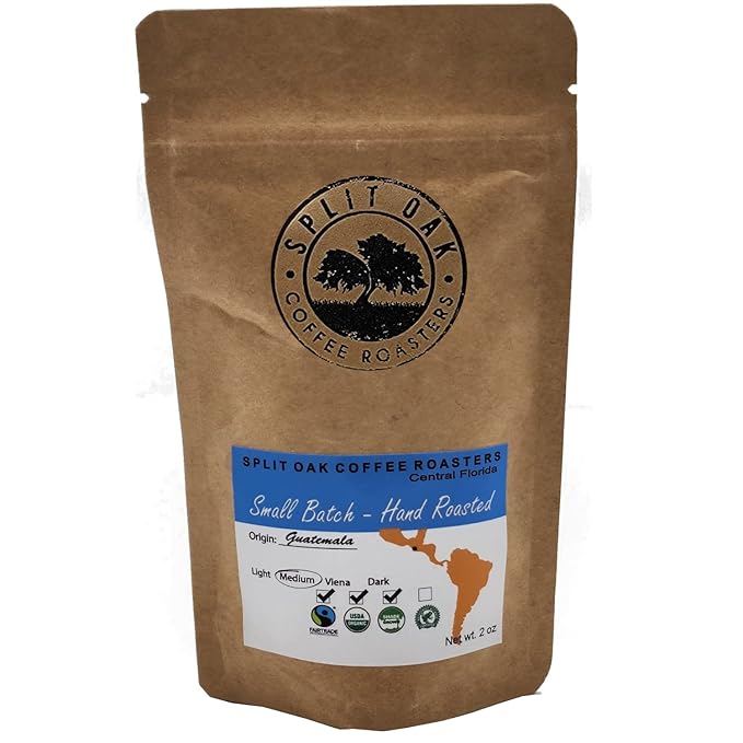 Coffee Samples 5 Pack Gift Set Las Americas. Gourmet Organic Medium Roast whole Bean with Best Beans From Mexico, Guatemala, Peru, Colombia and Brazil