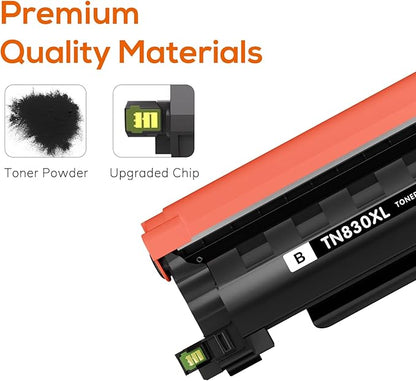 TN830XL Toner and DR830 Drum Unit Replacement for Brother TN830XL DR-830 use with HL-L2460DW HL-L2405W HL-L2480DW MFC-L2820DW DCP-L2640DW MFC-L2900DW (2 Toner 1 Drum)
