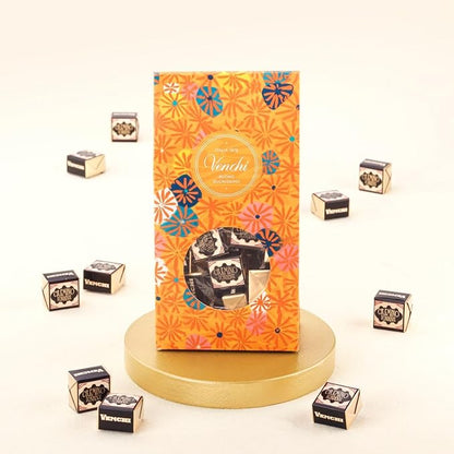 Venchi Cremino Extra Dark Chocolate 25-Piece Elegant Gift Box - Extra Dark Chocolate Shell With Mediterranean Almond Paste Between Creamy Piedmont Hazelnut Gianduja Chocolate - Vegan & Gluten Free