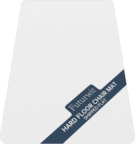 Office Chair Mat for Hardwood Floor, Ship Flat 48"x30" Heavy Duty Floor Protector for Desk, Plastic Rolling Chair Mats, Clear Floor Mat Smooth Glide, No Divot, Rectangle