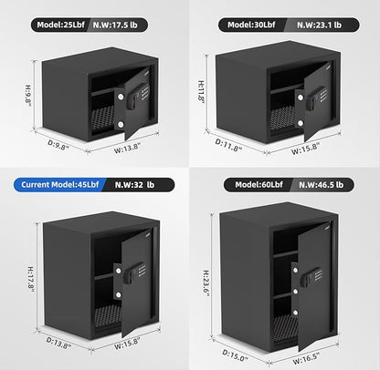 KAPUCI Biometric Fingerprint Touchscreen Small Home Security Safe (2.25 Cuft-Fingerprint)