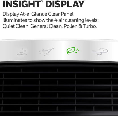 Honeywell Allergen Plus HEPA Air Purifier for Home, Large Rooms up to 900 Ft², Turbo Clean, HEPA Filter Reduces Allergens, Dust, Pollen, Pet Dander, All Smoke Types, Odors, White, HPA5100W