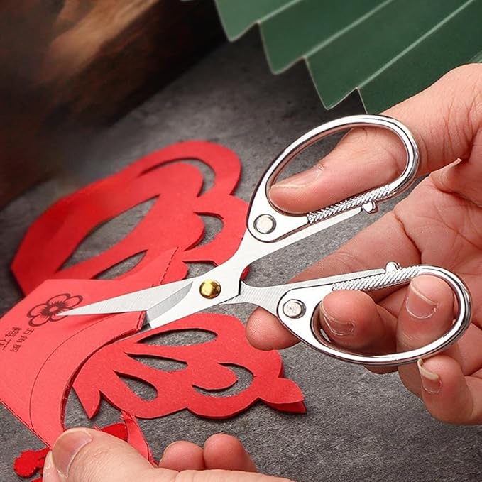 4.5" All Stainless Steel Embroidery Scissors for Sewing, Small Sharp Scissors Craft Shear for DIY Art Work Handicrafts Needlework Tool and Daily Use Silver
