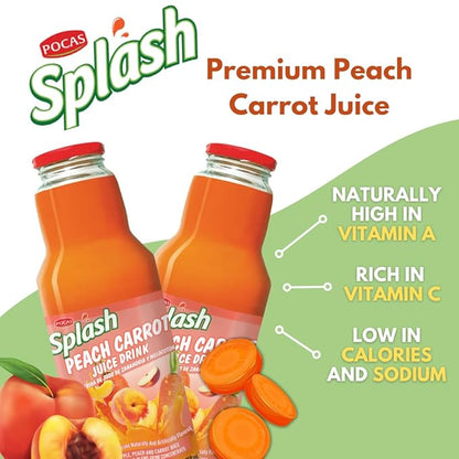 SPLASH Peach Carrot Juice Drink 750ml, 4 Pack