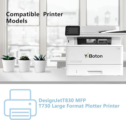 High Yield 728 728XL Ink Cartridge Replacement for HP 728 Ink Cartridge F9J68A F9K17A F9K16A F9K15A for HP DesignJet T830 MFP & T730 Large Format Plotter Printer Ink (4-Pack)