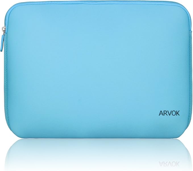 Arvok 13 13.3 14 Inch Laptop Sleeve Case for MacBook Pro/MacBook Air 13-14 inch, Water-Resistant Notebook Chromebook Computer Pouch, Carrying Bag Cover for HP/Dell/Lenovo/Asus/Acer, Baby Blue