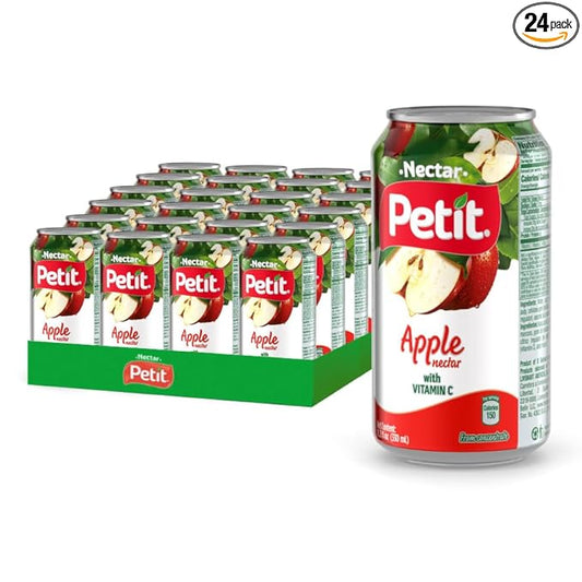 Petit Apple Nectar, 330 ml Cans (Pack of 24) – Refreshing Fruit Juice Beverage