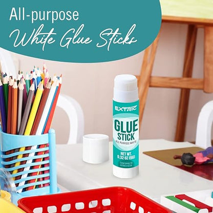 Glue Sticks Bulk Classroom, White Glue Sticks for Kids 24 Count, 1.3 Ounce, Washable All Purpose, for Kids, School and Home