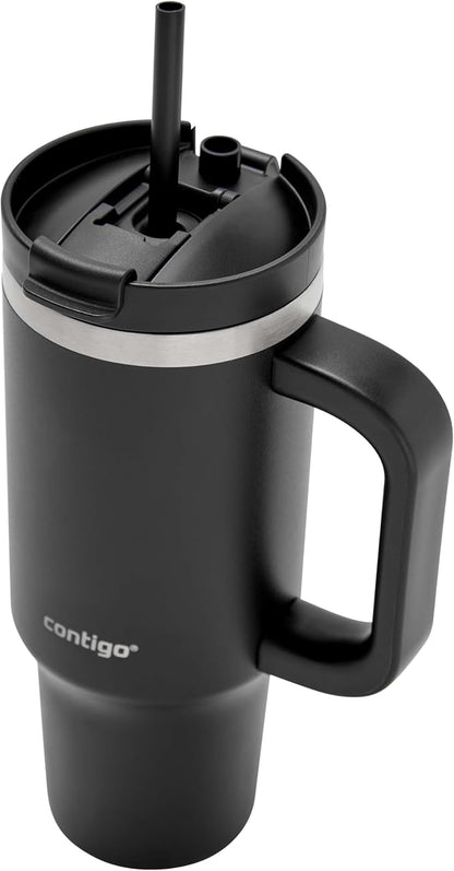 Contigo Streeterville 30oz Tumbler, Stainless Steel Vacuum Insulated, Leak-Proof, Cold for 29 Hours, Fits in cupholders, Licorice