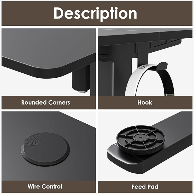 STARY Electric Standing Desk Adjustable Height Sit Stand Home Office Desk with Splice Board