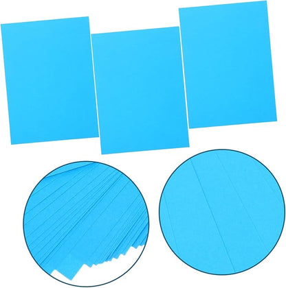 100pcs Colored Printer Paper Smooth Surface Fast Drying Copy Paper for DIY Craft Printing Office Use Blue