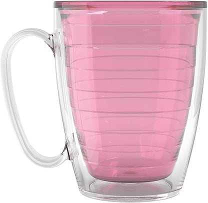 Tervis Clear & Colorful Tabletop - Bayou View Collection Made in USA Double Walled Insulated Tumbler Travel Cup Keeps Drinks Cold & Hot, 16oz Mug - 4pk, Assorted Pastels