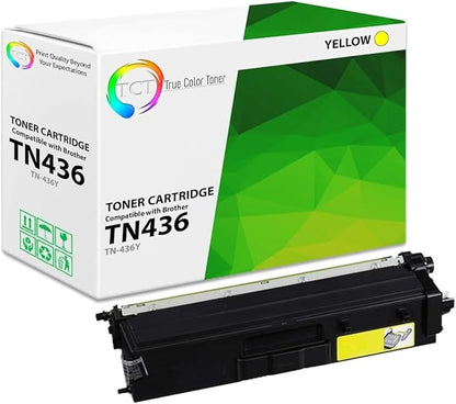 TCT TN436 Yellow Toner Cartridge - Compatible Replacement for Brother TN436Y Yellow High Yield Works with Brother HL-L8260CDW L8360CDWT L8360CDW MFC-L8610CDW L8900CDW Printers (6,500 Pages)