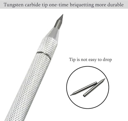 NEPAK 4 Pack Metal Scribe Tool,Tungsten Carbide Scriber Pen with Magnet, for Machinist,Engraving,Welding(with 24 Marking Tips)