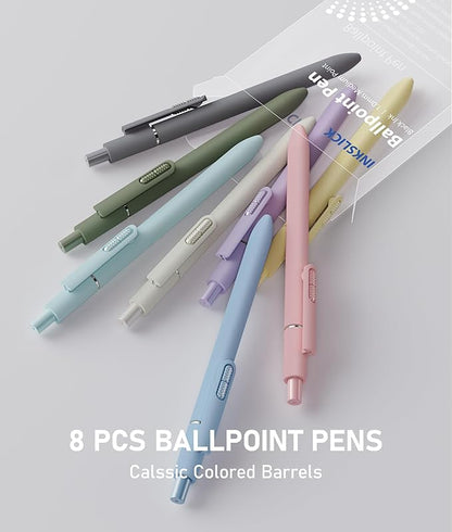 16 Pack Black Ballpoint Pens - 1mm Medium Point Black Ink Pens | Smooth Writing Ball Point Pen for Men Women (Morandi-16P)