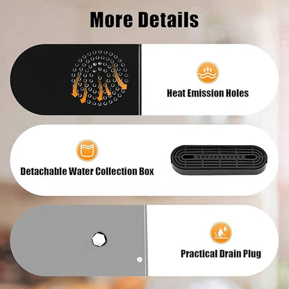 Bottom Loading Water Dispenser with Hot & Cold Functions, 20L/5.28Gal Capacity, 304 Stainless Steel Tank, 450W Fast Heating for Home & Office Use, Dark Gray