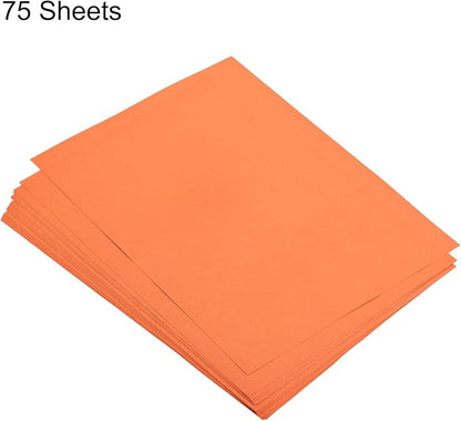 MECCANIXITY 75 Sheets A4 Colored Print Copy Paper 5.8" x 8.3" Origami Paper Printer Paper 80gsm for Printing, Document Copying, Art Craft,Orange Red