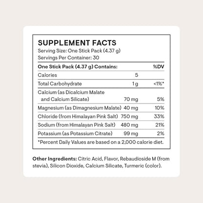 THORNE - Daily Electrolytes - Zero Sugar & Low-Calorie Electrolyte Powder Drink Mix - Flavors Derived from Natural Sources - NSF Certified for Sport - Blood Orange - 30 Stick Packs