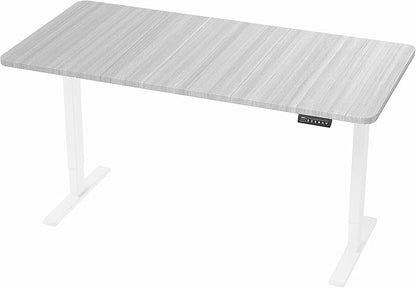 VIVO Electric 60 x 30 in Standing Desk, Memory Height Adjustment, 1B Series, Dark Gray Top White Frame, DESK-KIT-1W6G-30