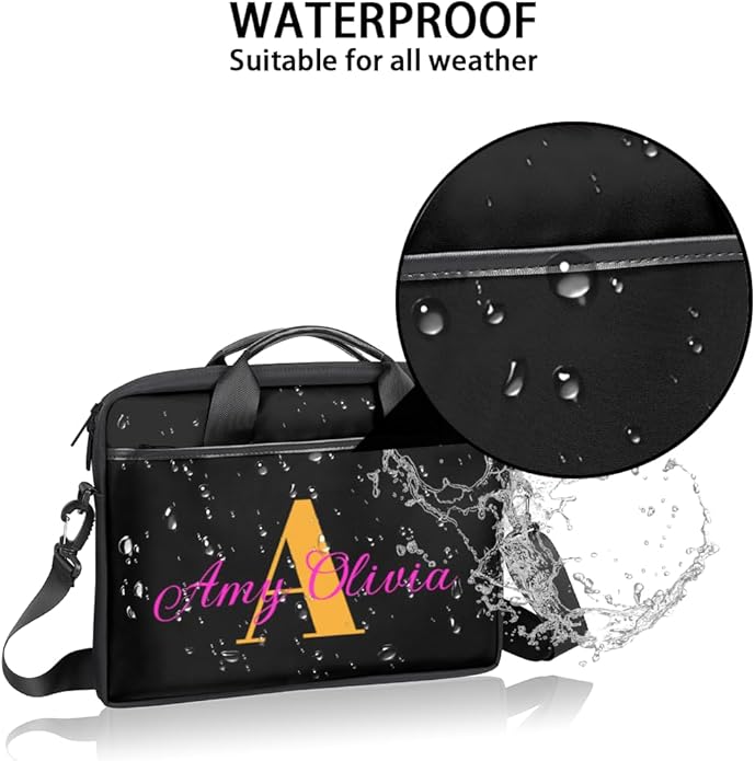 Custom-Laptop-Bag 15 Inch with Name Photo Personalized-Computer-Shoulder-Case Briefcases for Women Men Business